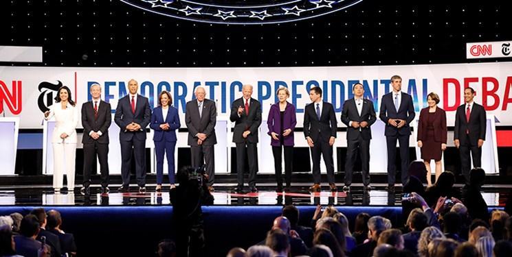 چهارمین مناظره انتخاباتی 12 نامزد دموکرات آمریکا شروع شد