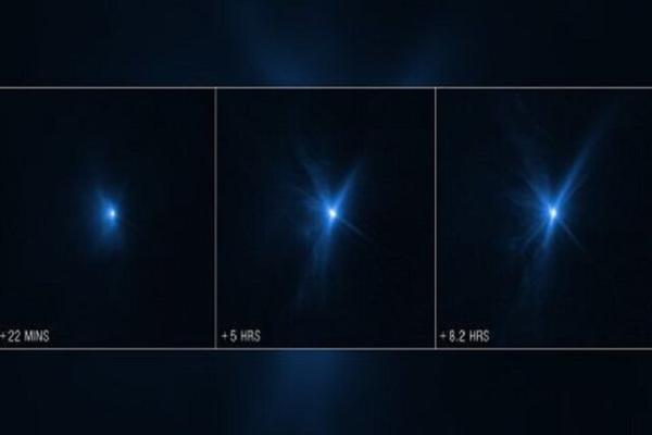 تصاویر نو تلسکوپ هابل از نتیجه برخورد فضاپیمای دارت با سیارک دیمورفوس